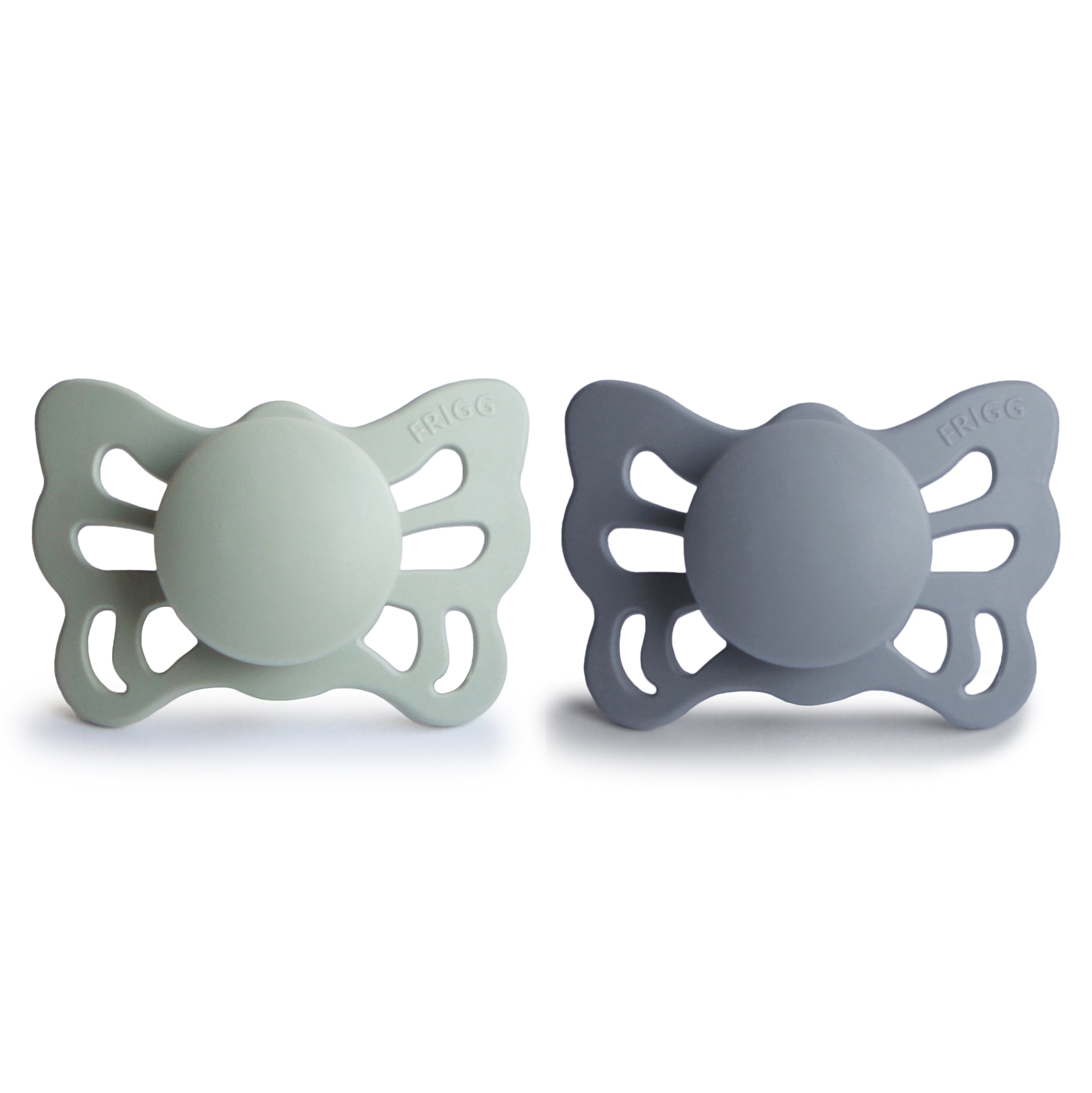 Image of FRIGG Butterfly Anatomical Silicone Pacifier 2-Pack (0-6 Months)